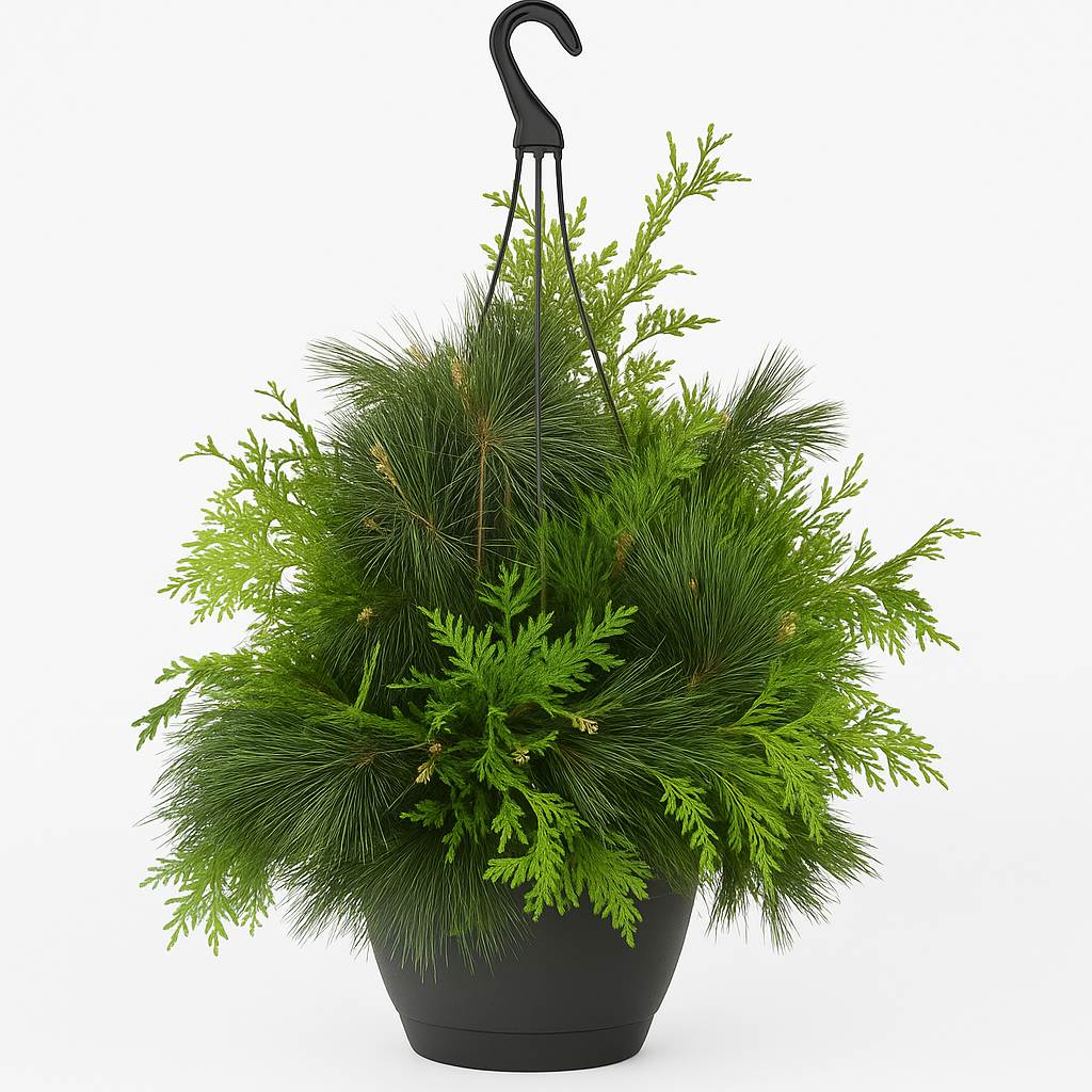 10 Inch Holiday Hanging Basket